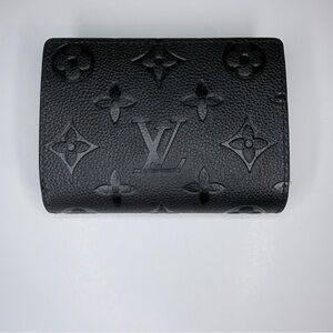 Louis Vuitton Black Embossed Monogram Wallet